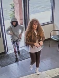 Investigators are sharing additional surveillance images of Ashlee and Melodee that were captured at a rental car location in Lompoc California at the start of the road trip on October 7, 2025. Both Ashlee and Melodee appear to be wearing wigs with Melodee’s appearing darker and straighter than her natural hair.