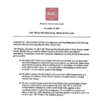 KIC TEXAS WITHDRAWAL FROM KUNZ CASE