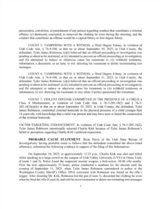 Charges against Tyler Robinson