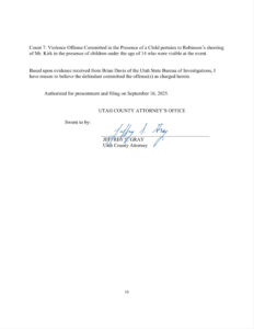 Charges against Tyler Robinson