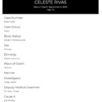 CELESTE RIVAS Date of Death September 8, 2025 Age 15