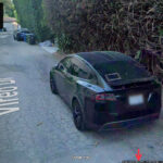 May 2024 D4VD Tesla parked at Vireo Drive