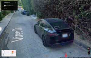 May 2024 D4VD Tesla parked at Vireo Drive