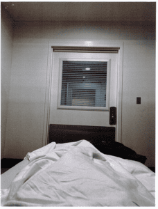 A photo Lindsay Clancy took of herself Dec. 31, 2022, from a hospital bed at Massachusetts General Hospital.